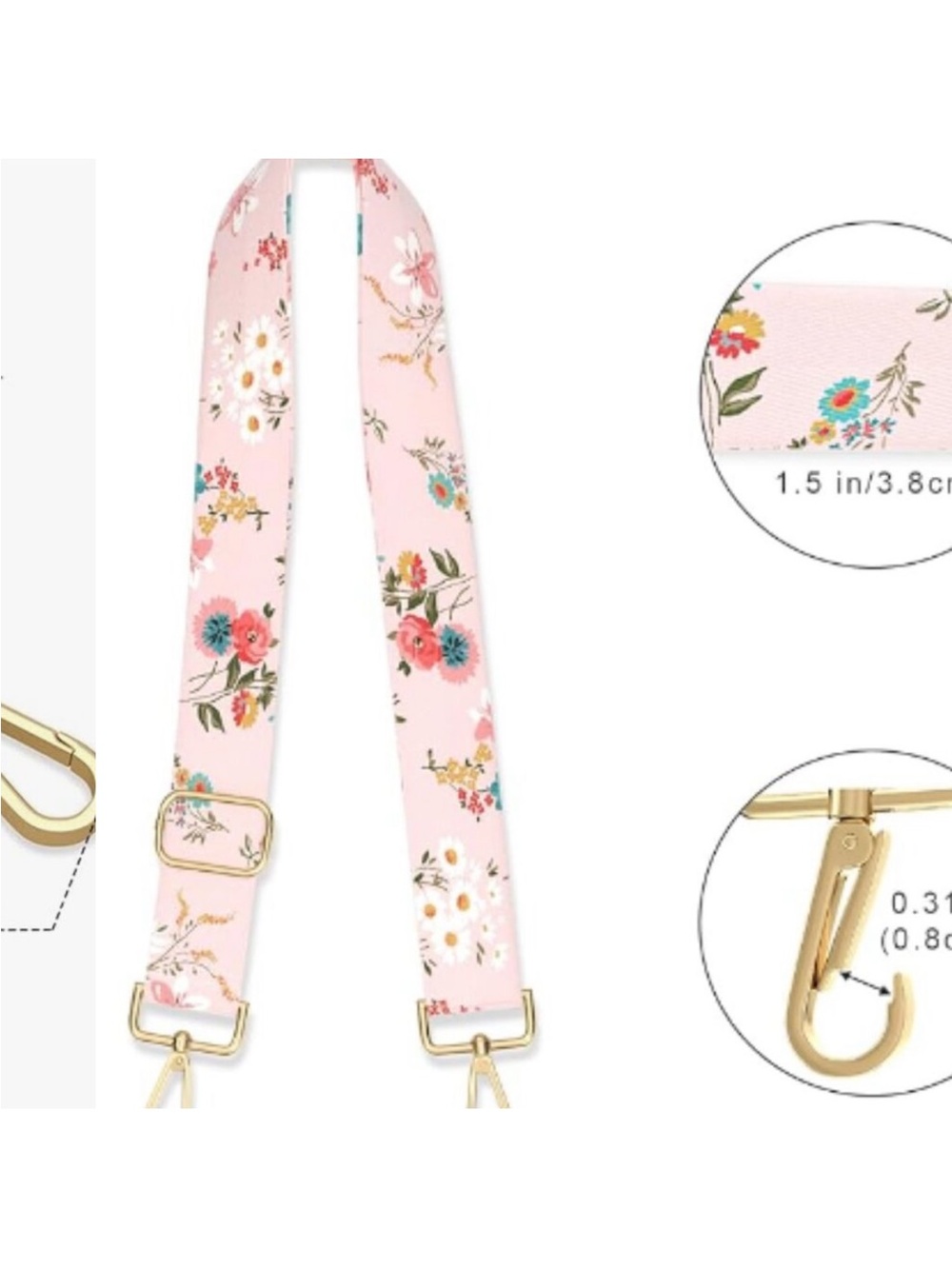 Flowers Shoulder Strap Adjustable Bag Strap For your Purse - Picture 4 of 7